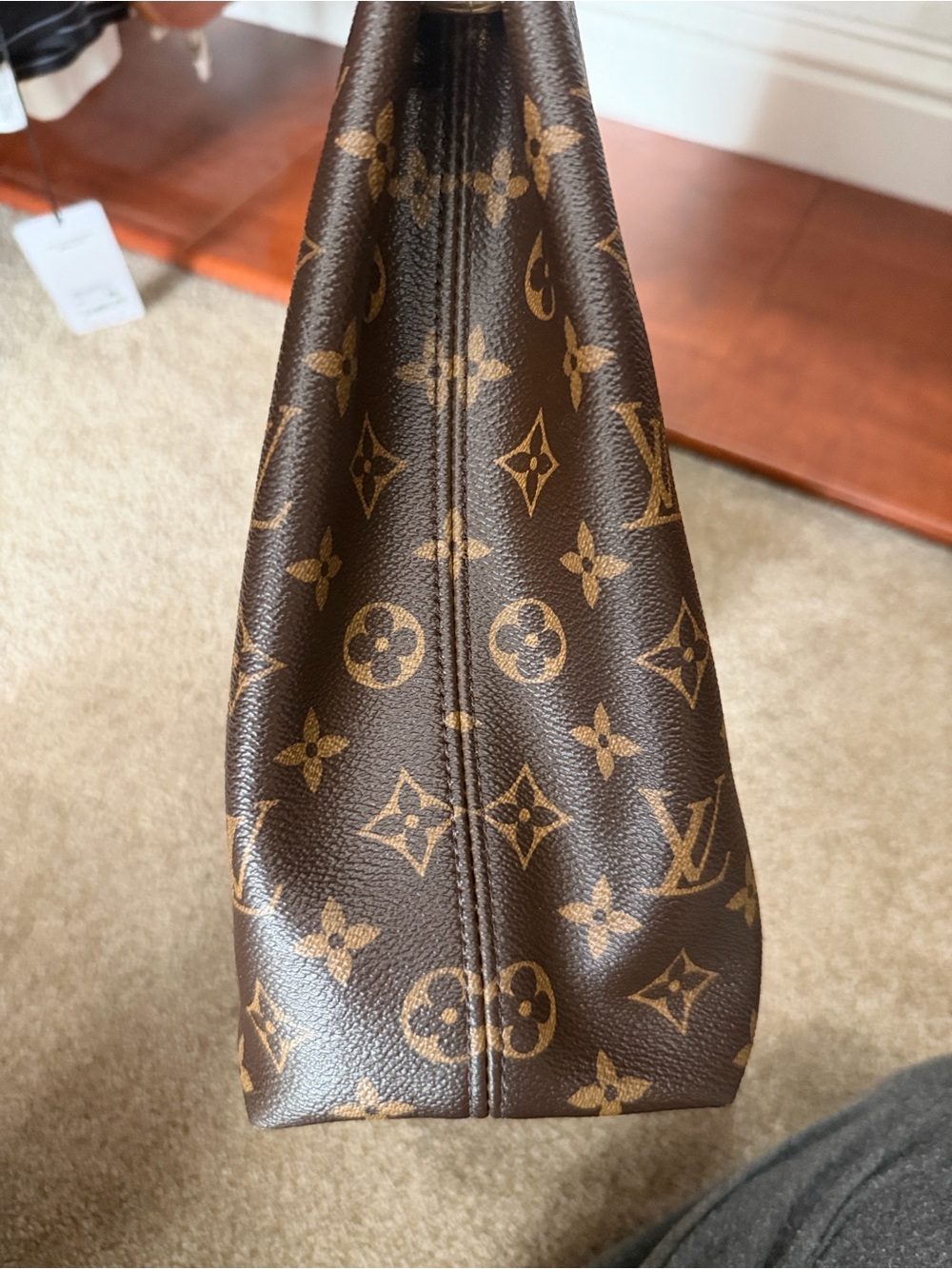 Louis Vuitton Monogram Shoulder Hobo in Brown with Tan Strap and Gold Hardware - Picture 11 of 14
